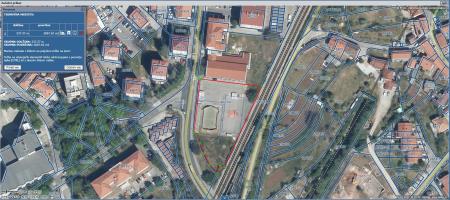 Območje, kjer bo urejen center urbanih športov, je označeno z rdečo. Vir: Arhiv Občine Sežanaarka